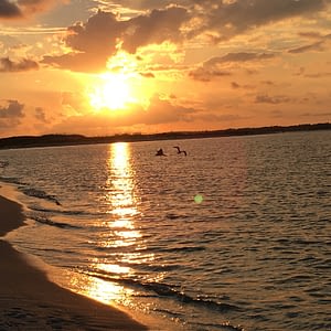 Sunset on the beach