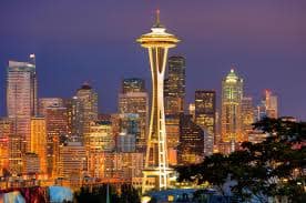 Coronavirus arrives in Seattle; Seattle Skyline